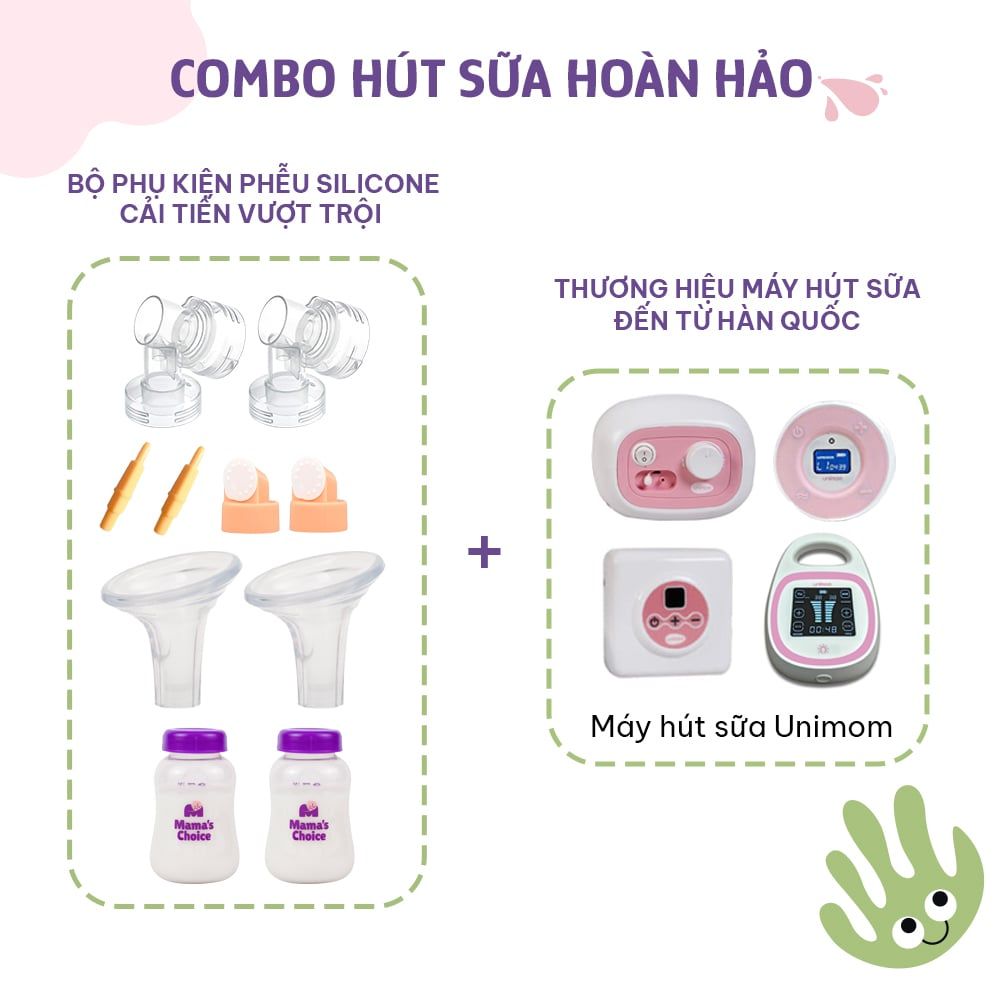 Phụ Kiện Hút Sữa Phễu Silicone Cho Máy Unimom, Kiểm Định An Toàn Quốc Tế, Vắt Sữa Êm Ái và Hiệu Quả