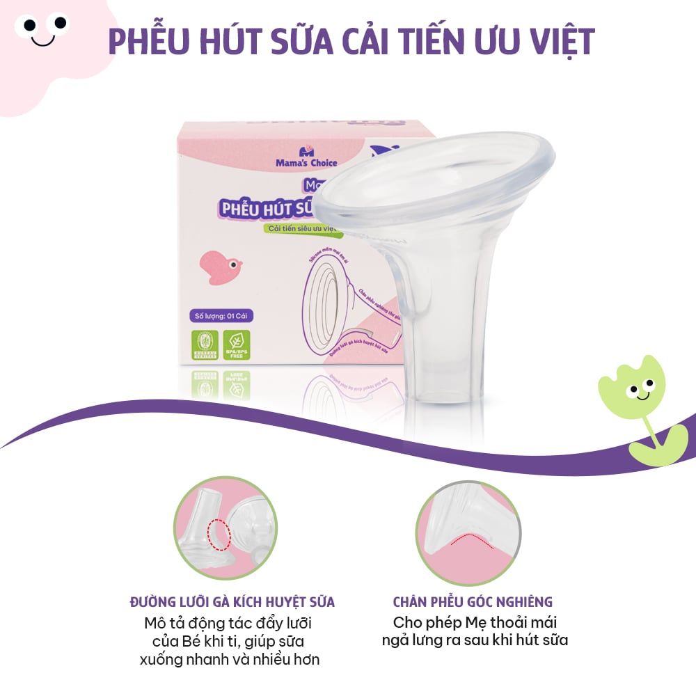 Phụ Kiện Hút Sữa Phễu Silicone Cho Máy Unimom, Kiểm Định An Toàn Quốc Tế, Vắt Sữa Êm Ái và Hiệu Quả