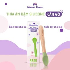 [Mẫu mới] Thìa Ăn Dặm Silicone Mama's Choice, Chất Liệu Mềm Mại và An Toàn Kiểm Định Quốc Tế Bureau Veritas