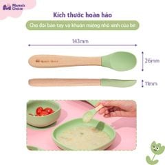 [Mẫu mới] Thìa Ăn Dặm Silicone Mama's Choice, Chất Liệu Mềm Mại và An Toàn Kiểm Định Quốc Tế Bureau Veritas