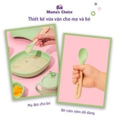 [Mẫu mới] Thìa Ăn Dặm Silicone Mama's Choice, Chất Liệu Mềm Mại và An Toàn Kiểm Định Quốc Tế Bureau Veritas
