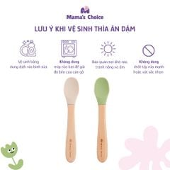 [Mẫu mới] Thìa Ăn Dặm Silicone Mama's Choice, Chất Liệu Mềm Mại và An Toàn Kiểm Định Quốc Tế Bureau Veritas