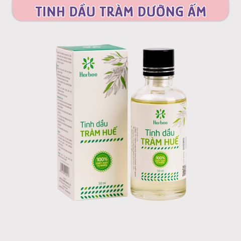 Dầu Tràm Cho Bé Sơ Sinh Thương Hiệu Herbee, Giữ Ấm Phòng Ho Chống Muỗi Côn Trùng, Chiết Xuất Nguyên Chất Từ Lá Tràm Huế