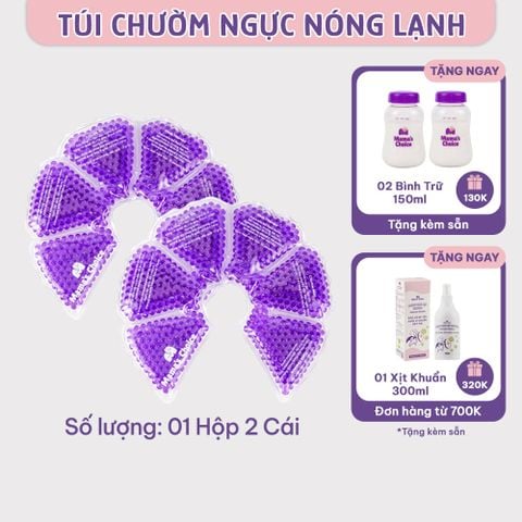 Túi Chườm Ngực Mama's Choice, Chườm Nóng Lạnh Giúp Mẹ Thông Tắc Tia Sữa, Kích Sữa, Giảm Đau Ti Hiệu Quả, Hộp 2 Túi