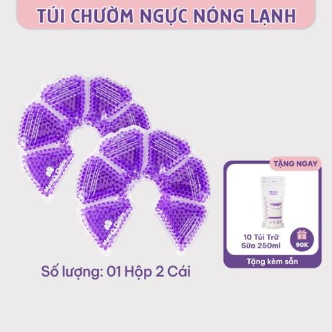 Túi Chườm Ngực Mama's Choice, Chườm Nóng Lạnh Giúp Mẹ Thông Tắc Tia Sữa, Kích Sữa, Giảm Đau Ti Hiệu Quả, Hộp 2 Túi