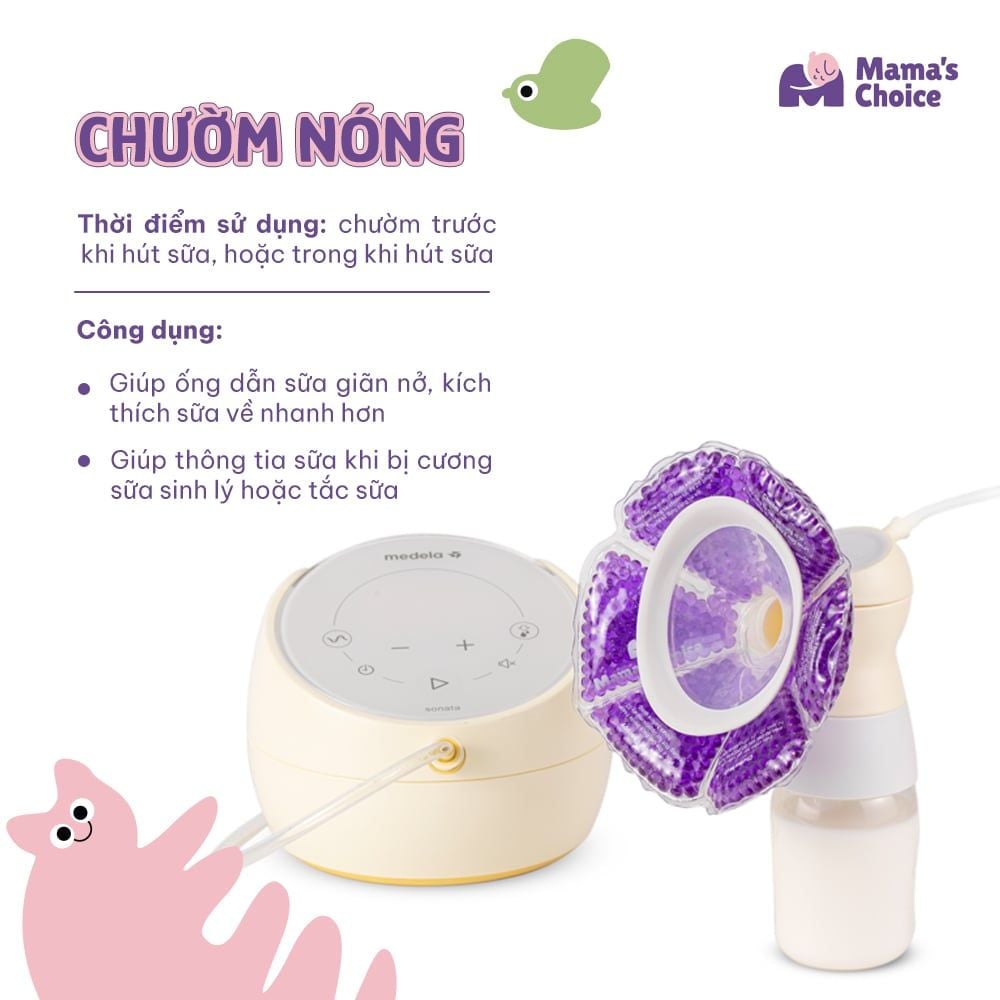 Túi Chườm Ngực Mama's Choice, Chườm Nóng Lạnh Giúp Mẹ Thông Tắc Tia Sữa, Kích Sữa, Giảm Đau Ti Hiệu Quả, Hộp 2 Túi