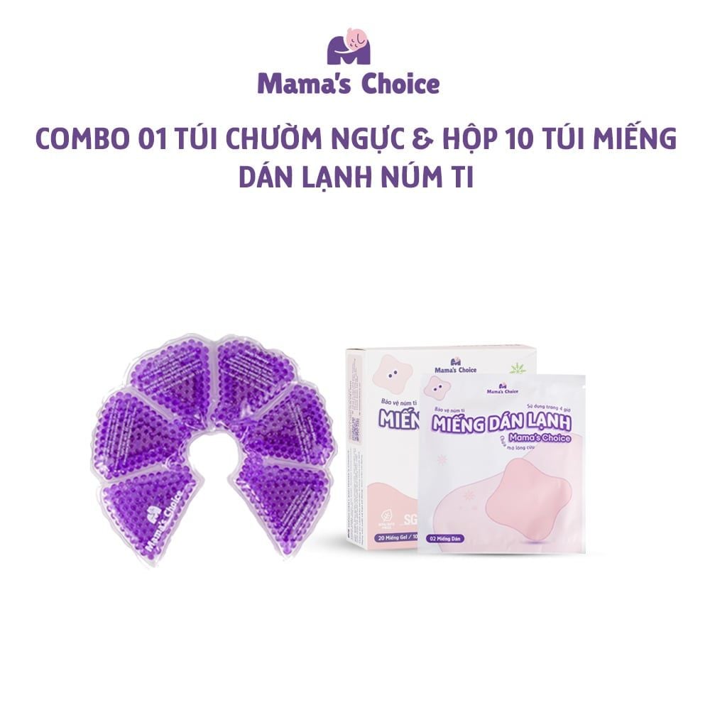 Combo Núm Trợ Ti, Túi Chườm Ngực, Máy Thông Tắc Tia Sữa, Miếng Dán Lạnh Mama's Choice - Combo Chăm Sóc Ngực Mẹ