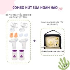 Bộ Phụ Kiện Hút Sữa Phễu Silicone Dùng Cho Máy Medela Pump In Style Advanced, Kiểm Định An Toàn, Hút Sữa Êm Ái Hiệu Quả