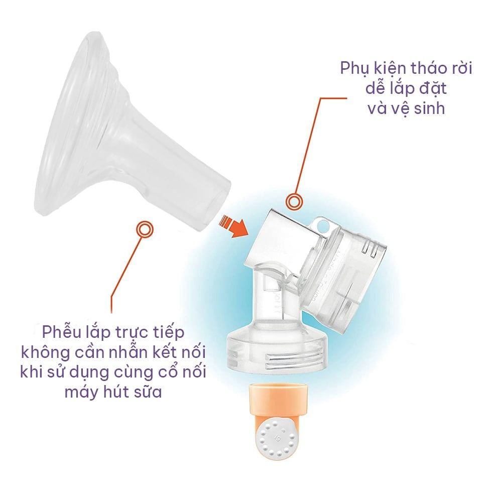 Bộ Phụ Kiện Hút Sữa Phễu Silicone Dùng Cho Máy Medela Pump In Style Advanced, Kiểm Định An Toàn, Hút Sữa Êm Ái Hiệu Quả