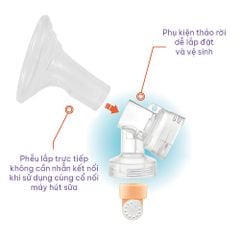 Bộ Phụ Kiện Hút Sữa Phễu Silicone Dùng Cho Máy Medela Pump In Style Advanced, Kiểm Định An Toàn, Hút Sữa Êm Ái Hiệu Quả
