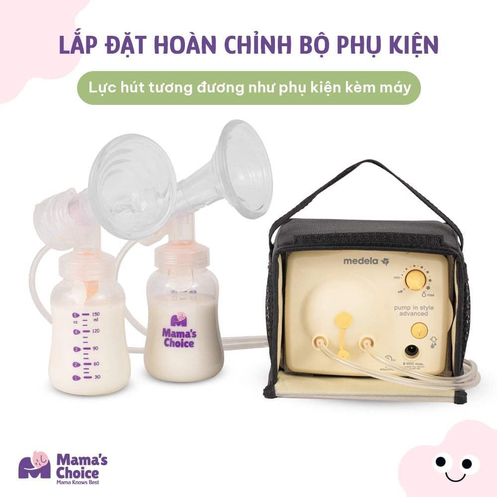 Bộ Phụ Kiện Hút Sữa Phễu Silicone Dùng Cho Máy Medela Pump In Style Advanced, Kiểm Định An Toàn, Hút Sữa Êm Ái Hiệu Quả
