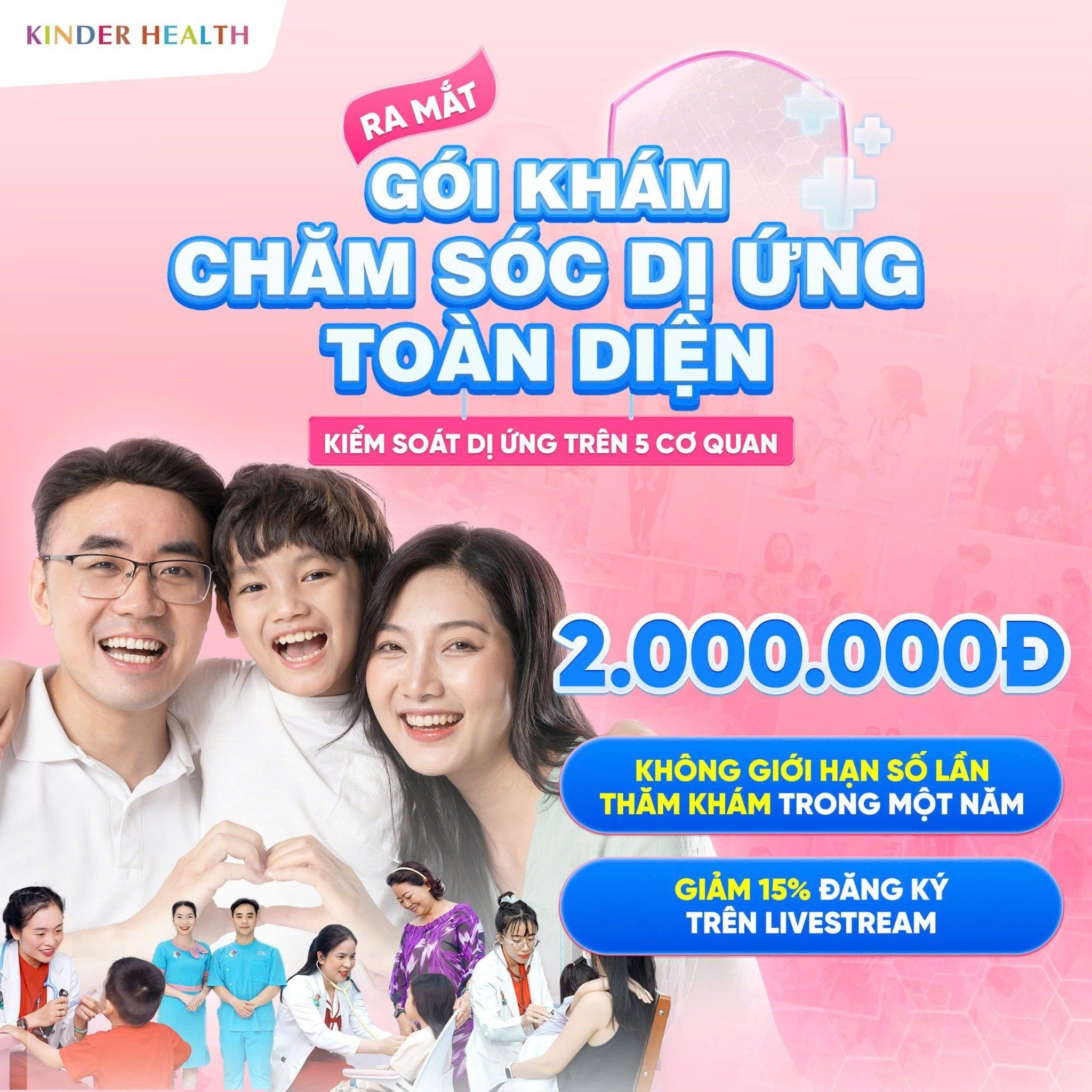  Gói khám chăm sóc dị ứng toàn diện - Kiểm soát dị ứng trên 5 cơ quan - 6 tháng 