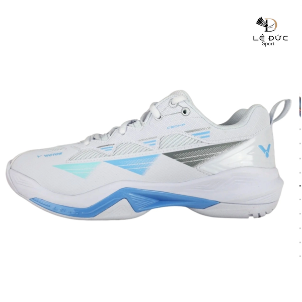 Giày Cầu Lông Victor C90 HP Trắng Xanh Chính Hãng (Tặng Kèm Tất Dày Cổ Cao) - Lê Đức Sport