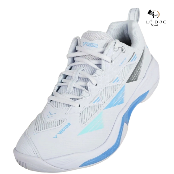 Giày Cầu Lông Victor C90 HP Trắng Xanh Chính Hãng (Tặng Kèm Tất Dày Cổ Cao) - Lê Đức Sport