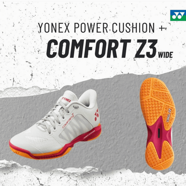 Giày cầu lông Yonex Power Cushion Comfort Z3 Wide (Off White/Red) 2025