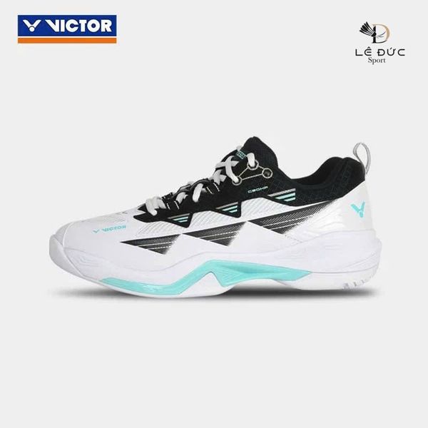 Giày Cầu Lông Victor C90 HP Trắng Đen Chính Hãng (Tặng Kèm Tất Dày Cổ Cao) - Lê Đức Sport