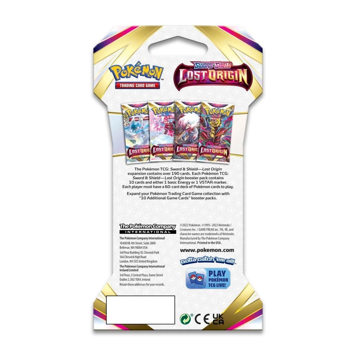 Pokemon TCG: Sword & Shield - Lost Origin Sleeved Booster Pack – Bánh ...