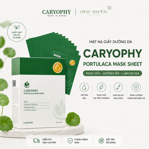 Mặt nạ giấy dưỡng da CARYOPHY 22g (Caryophy Portulaca Mask Sheet 22g) (Miếng)