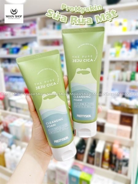 Sữa Rửa Mặt Rau Má Pretty Skin The Pure Jeju Cica Cleansing Foam