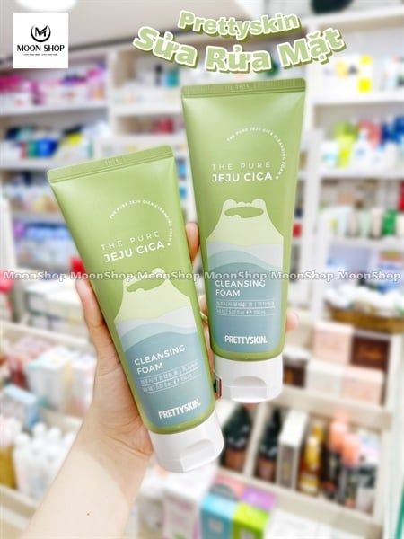 Sữa Rửa Mặt Rau Má Pretty Skin The Pure Jeju Cica Cleansing Foam