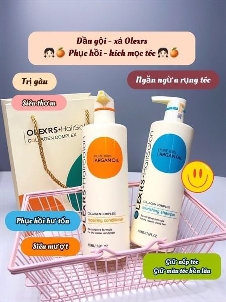 Dầu xả OLEXRS+HairSalon Repairing Conditioner bé 500ml