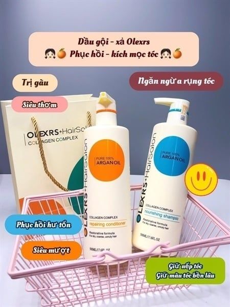 Dầu xả OLEXRS+HairSalon Repairing Conditioner bé 500ml