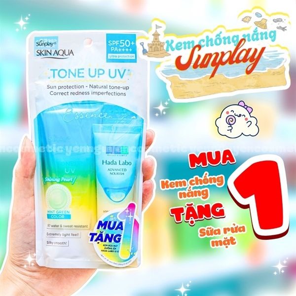 Tinh chất chống nắng Skin Aqua mint Green 50g