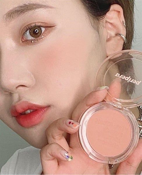 Phấn má Peripera pure blushed Sunshine cheek #1_calm pink