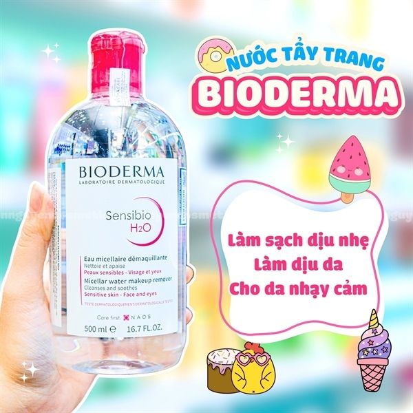 Bioderma -sesibio H2O 500ml (Hồng)