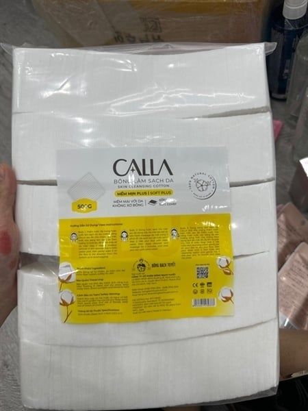 Bông tẩy Trang Calla Mềm Mịn bạch tuyết 500g ( Gói Vàng)