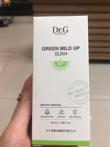 Kem chống nắng Drg xanh kiềm dầu Green mild up sun+ spf50+