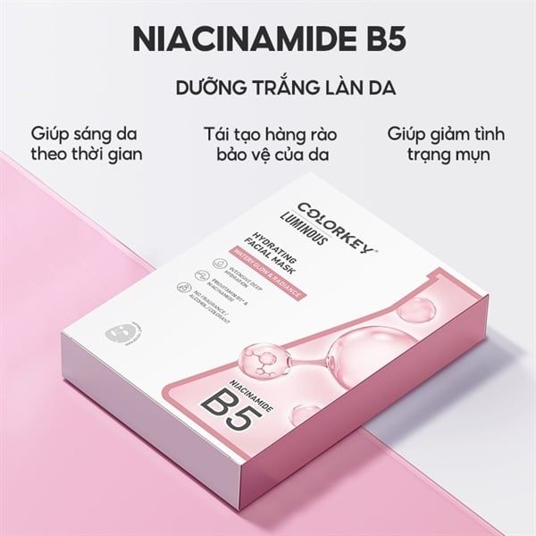 Mặt Nạ Dưỡng Ẩm Dịu Da Thảo Dược Đông Y Colorkey Replenishing Facial Mask ( Hồng)