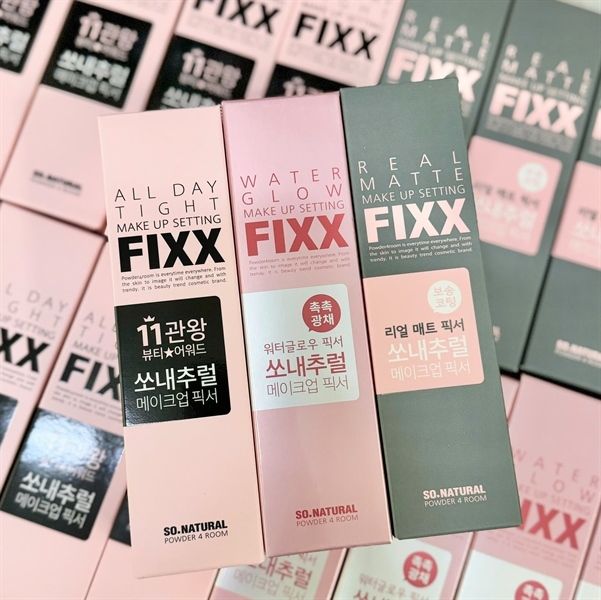 Xịt Khoá Makeup Căng Bóng So'Natural Water Glow Makeup Up Setting Fixx 75ml - màu hồng