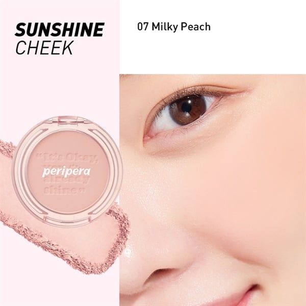 Má hồng Peripera Sunshine cheek 27 strawberry pink