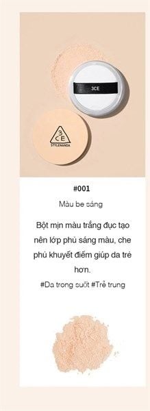 Phấn phủ bột 3CE 001