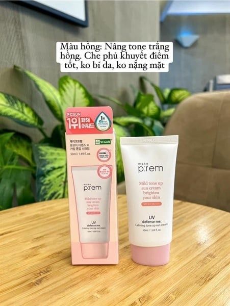 Kem chống nắng make prem hồng 50ml