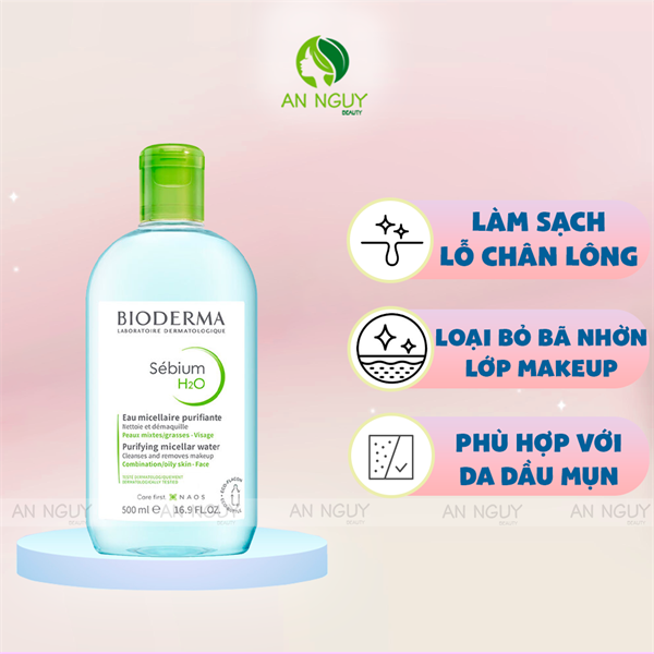 Bioderma - sébium H2O 500ml ( Xanh)