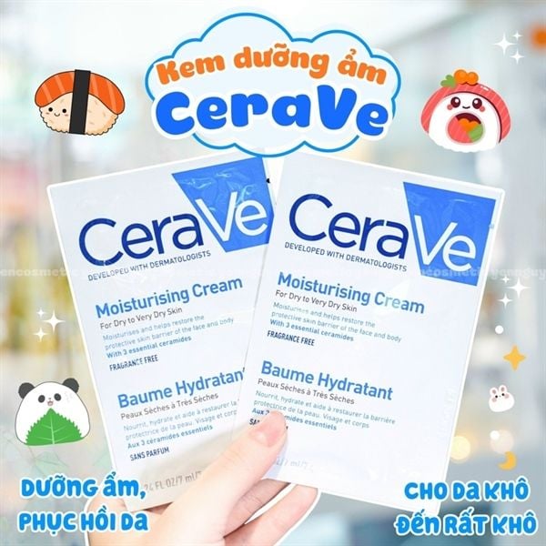[Mini] Kem dưỡng ẩm Cerave moisturising baume hydratant cream 7g