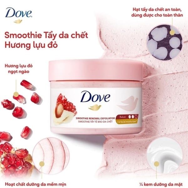 Tẩy da chết Dove Lựu 298g
