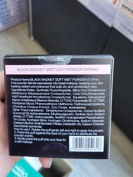 Phấn nén Carslan black MAGNET soft mist Powder 8g (Nén Hồng)