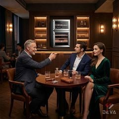 Tủ bảo quản Cigar và Vang 2 tầng loại nhỏ  Golden Fire GF 737