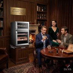 Tủ bảo quản Cigar và Vang 2 tầng loại nhỏ  Golden Fire GF 737