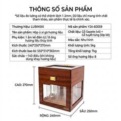 Hộp ủ xì gà Kèm 8 ống hương liệu Lubinski YJA 60059