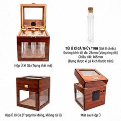 Hộp ủ xì gà Kèm 8 ống hương liệu Lubinski YJA 60059