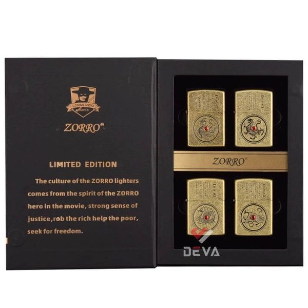 Set Bật Lửa Zorro Tứ Đại Thần Thú Cổ Đại Bản Giới Hạn Z151