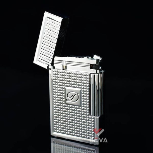 Dupont Xăng Đá Hoạ Tiết Vân Kim Cương Nổi Logo Chữ D D136-DX