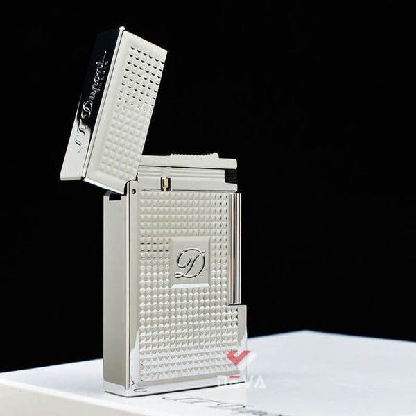 Dupont Xăng Đá Hoạ Tiết Vân Kim Cương Nổi Logo Chữ D D136-DX