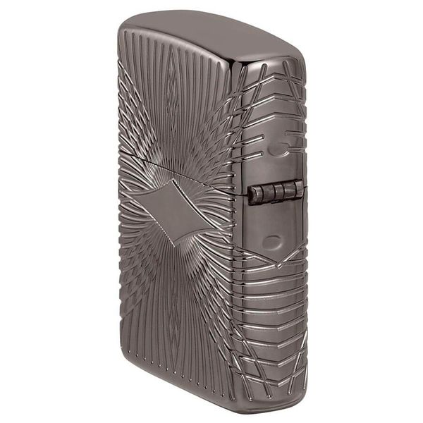 Zippo Armor luxury khắc MultiCut Đính Đá Crystal Black Ice Z149