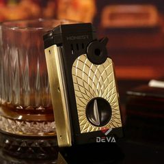 Bật lửa gas Honest khò 5 tia kèm bộ dụng cụ chuyên dụng cho Cigar BCZ865