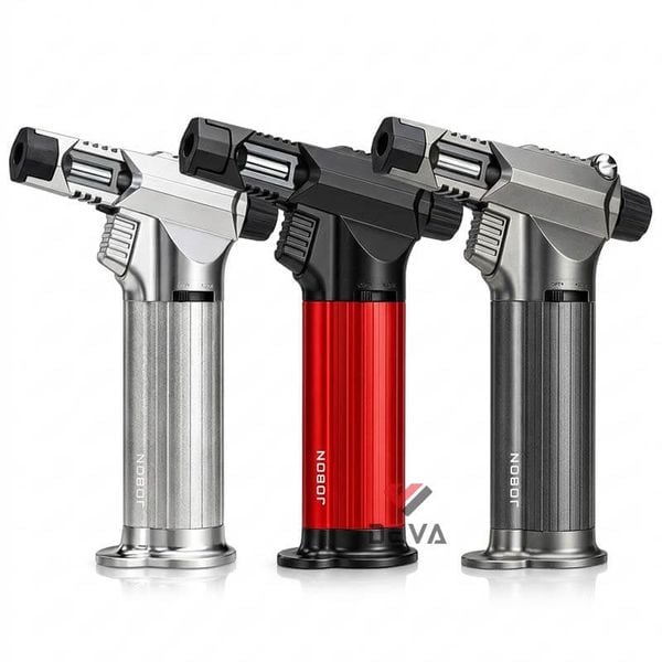 Bật lửa gas Jobon khò 1 tia cỡ lớn có khóa an toàn và chế độ rảnh tay ZB 377A